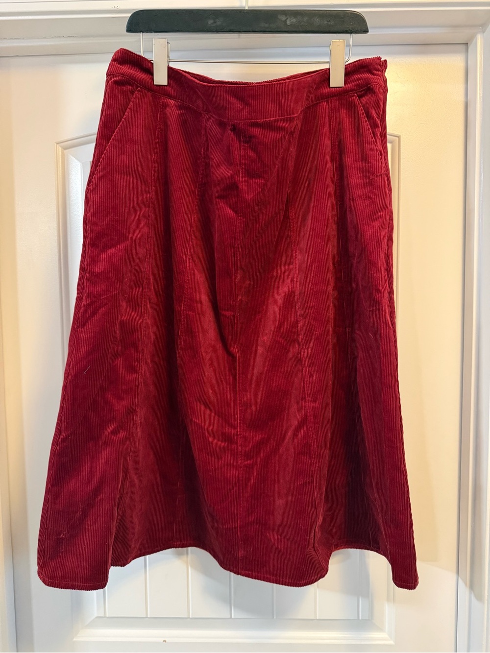 Universal Thread Red Corduroy A-Line Skirt